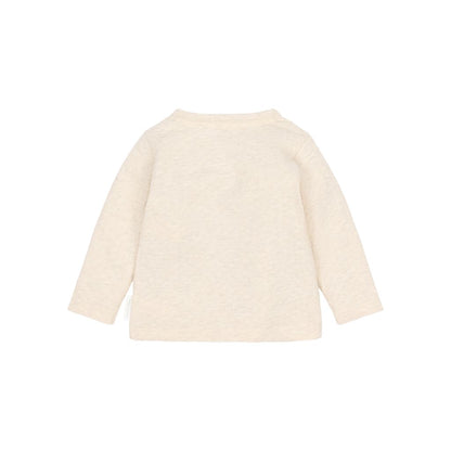 Little Dutch T-shirt à Manches Longues Et à Encolure Croisée Safari Friends Beige Unisexe 
