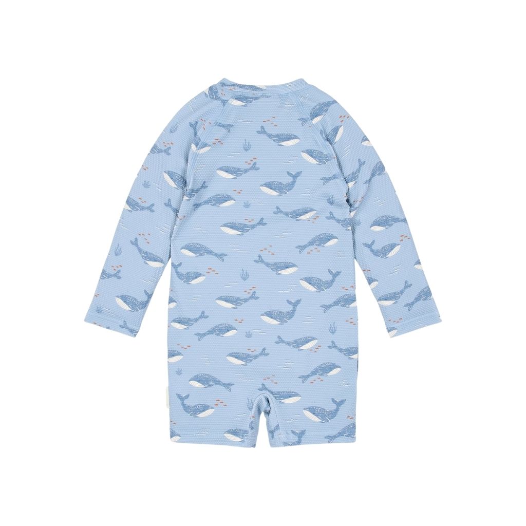 Little Dutch Maillot de bain à manches longues Ocean Splash Blue