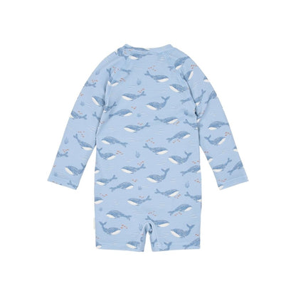 Little Dutch Maillot de bain à manches longues Ocean Splash Blue