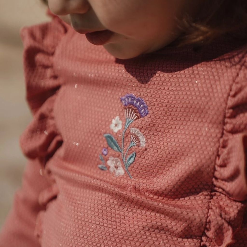 Little Dutch Zwemshirt lange mouwen Dreamy Sparkle Pink