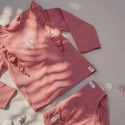 Little Dutch Zwemshirt lange mouwen Dreamy Sparkle Pink