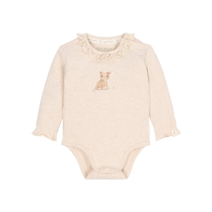 Little Dutch Body à Manches Longues Safari Friends Beige Unisexe 