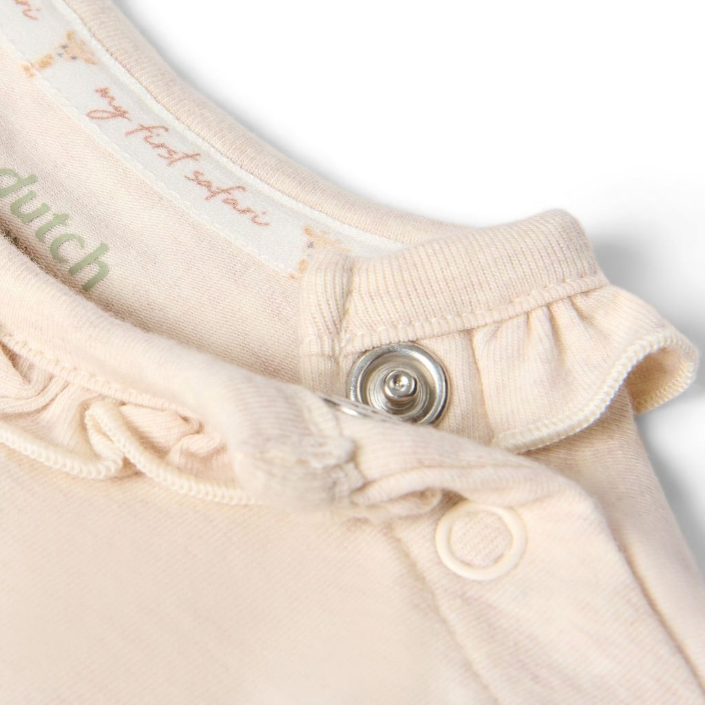 Little Dutch Body à Manches Longues Safari Friends Beige Unisexe 