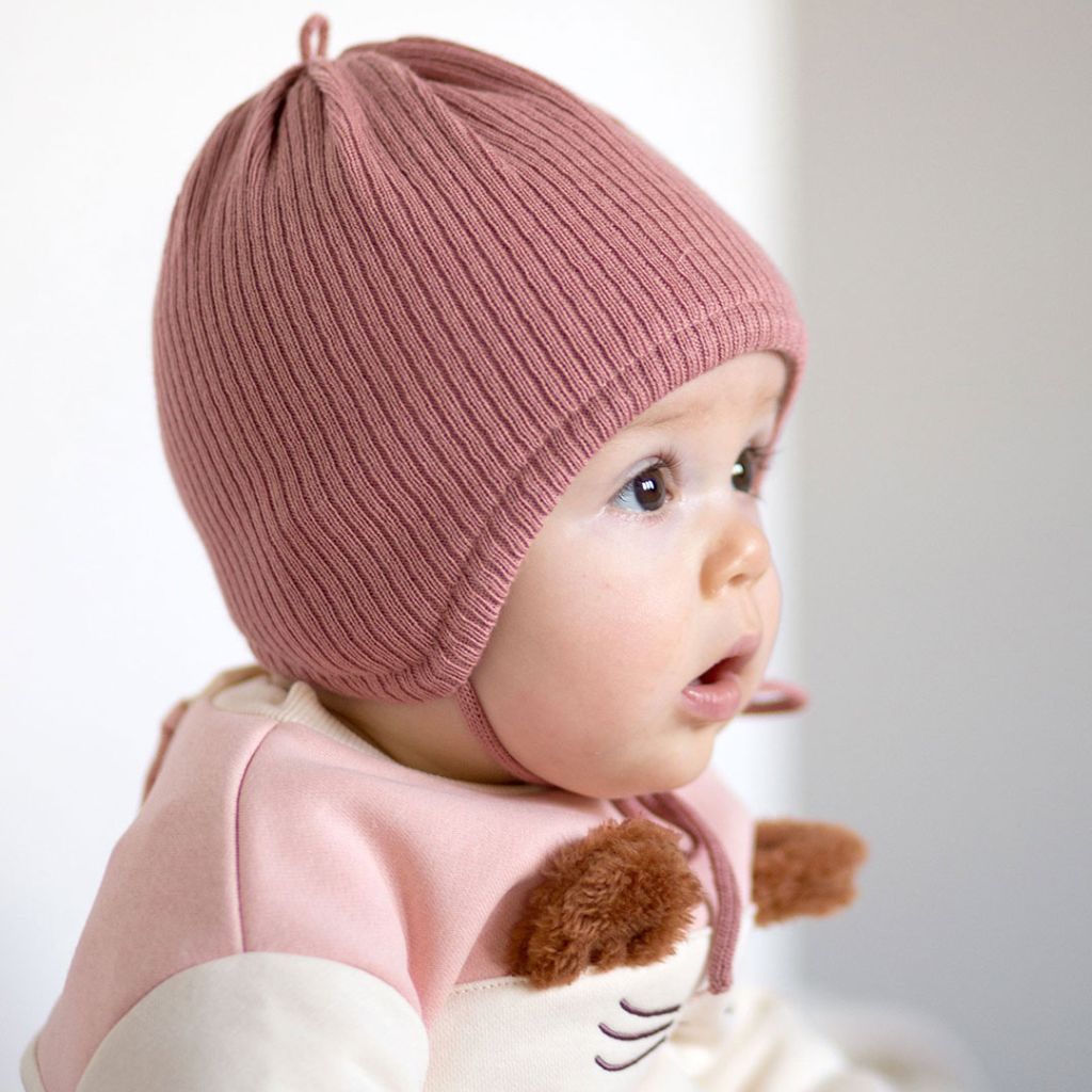 Maximo Bonnet Rib Inca Filles Ash Pink 