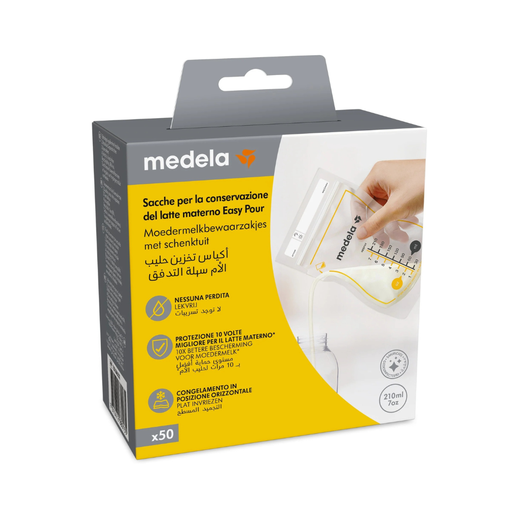 Medela Sachets de conservation pour lait maternel avec bec verseur 210 ml - 50 pièces