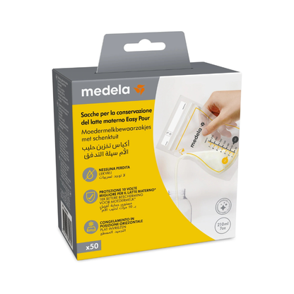 Medela Sachets de conservation pour lait maternel avec bec verseur 210 ml - 50 pièces