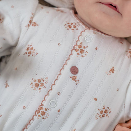 Noukie's Baby Pyjama Vintage Flowers Beige/Wit