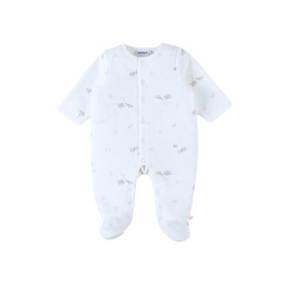 Noukie's fluwelen pyjama Bali & Moka wit