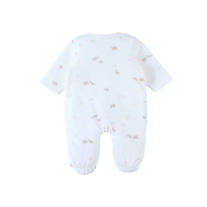 Noukie's fluwelen pyjama Bali & Moka wit