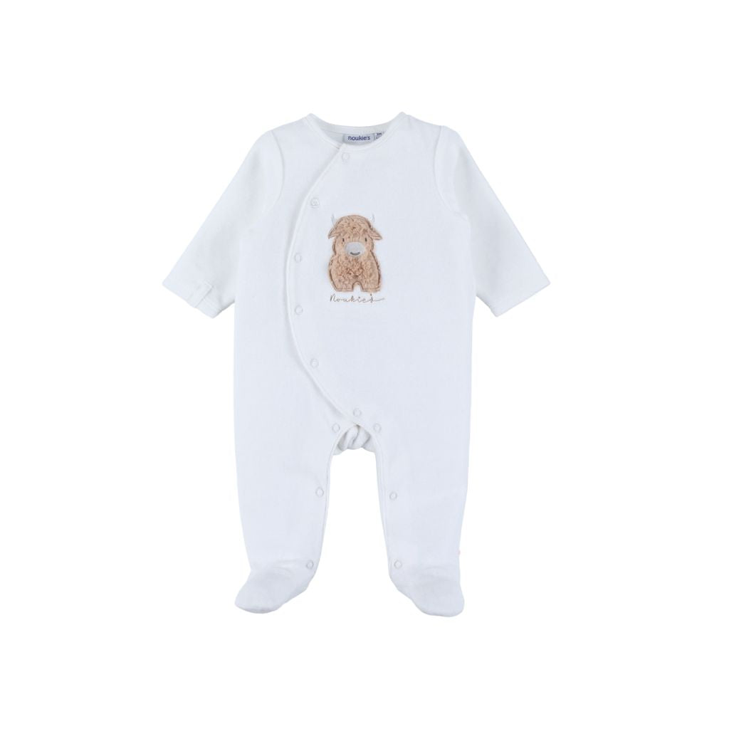 Noukie's Pyjama Fluffy Fluweel Wit