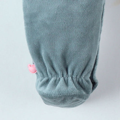 Noukie's Pyjama Rib Fluweel Dino Aqua