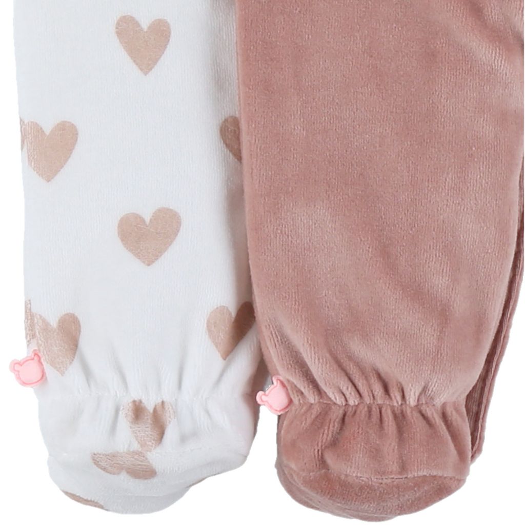 Noukie's Pyjamas pour bébé Mon Cœur rose/blanc – 2 pièces