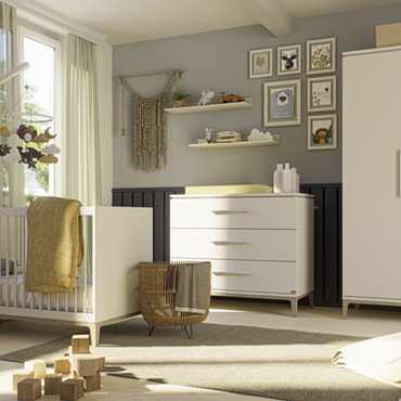 Yuny Cutie Lea Commode met Verlengstuk Wit