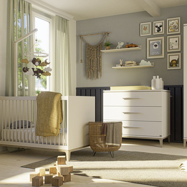 Yuny Cutie Lea Babybed Wit 60 x 120 cm