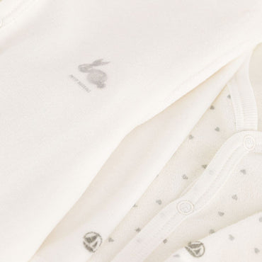 Petit Bateau Pyjama Hart grijs - 2 stuks