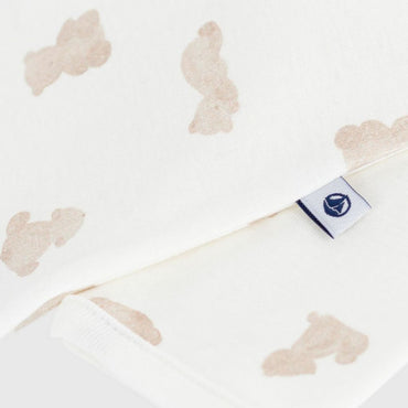 Petit Bateau Pyjama Beertje Wit / Bruin Uniseks