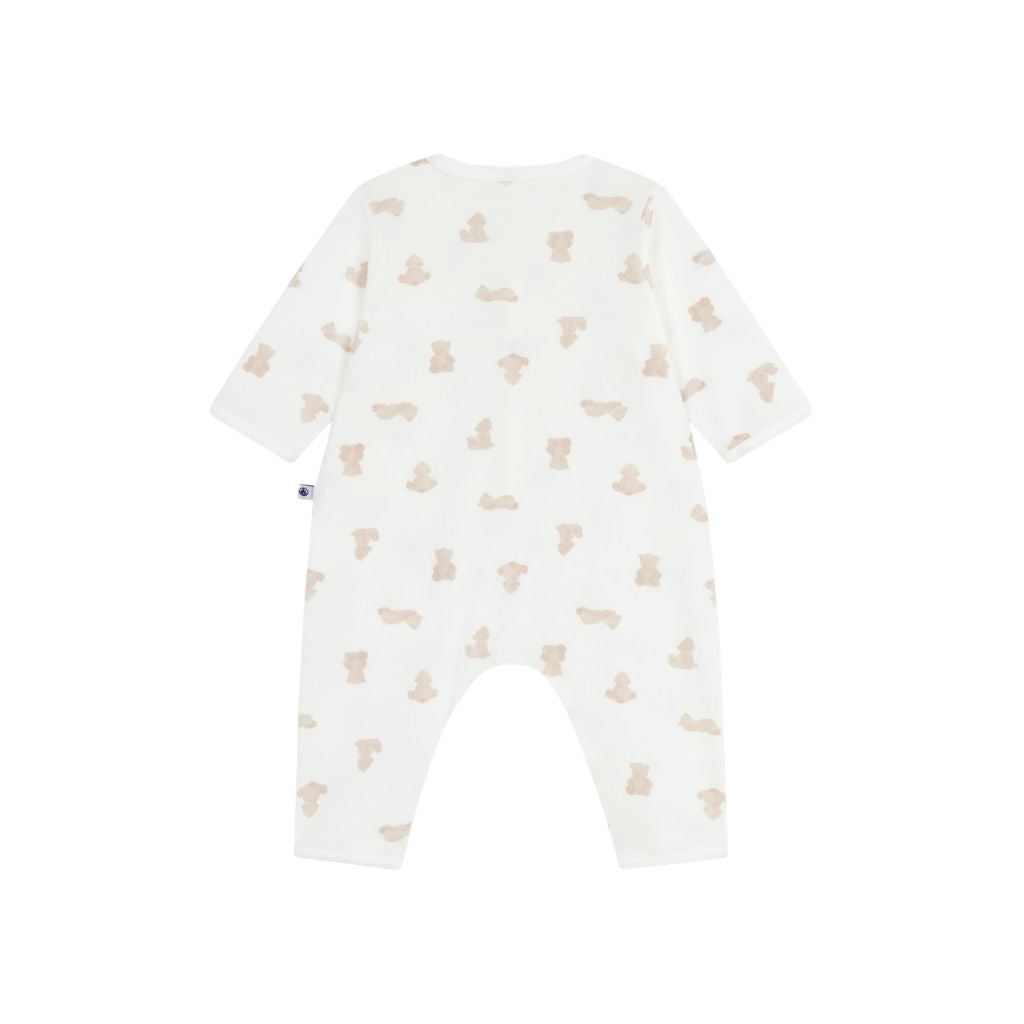 Petit Bateau Pyjama Ours Blanc / Brun Unisexe