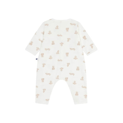Petit Bateau Pyjama Ours Blanc / Brun Unisexe