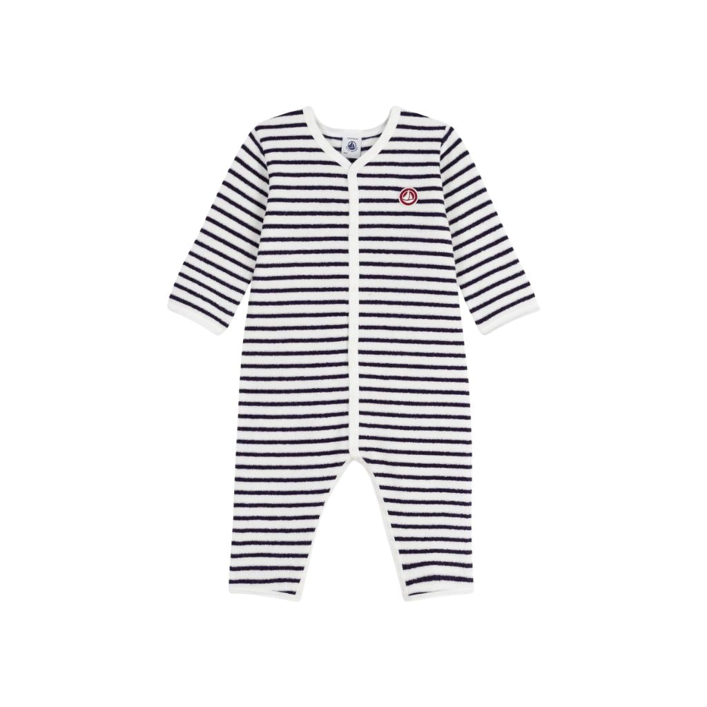 Petit Bateau Pyjama Strepen Wit / Blauw Uniseks