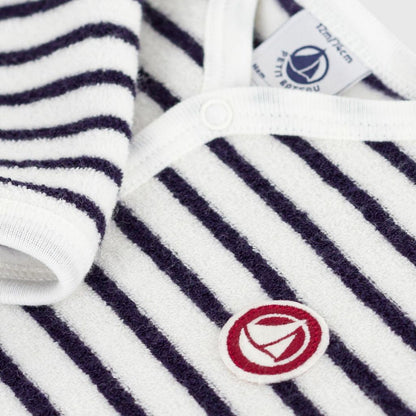 Petit Bateau Pyjama Strepen Wit / Blauw Uniseks