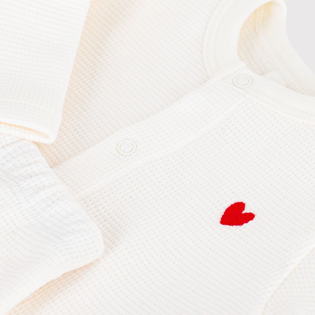 Petit Bateau 2-delige Kledingset Cardigan en Broekje Wit Uniseks