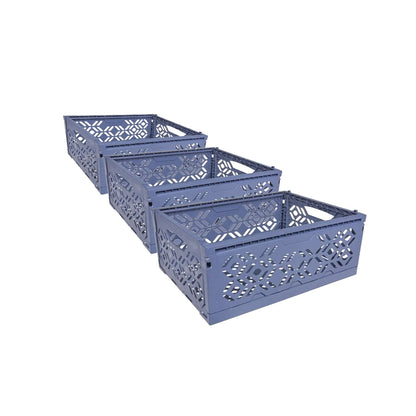 Dreambee Plooibox Essentials Midi 29,5 x 39,5 x 15,9 cm Donker Grijsblauw – 3 Stuks