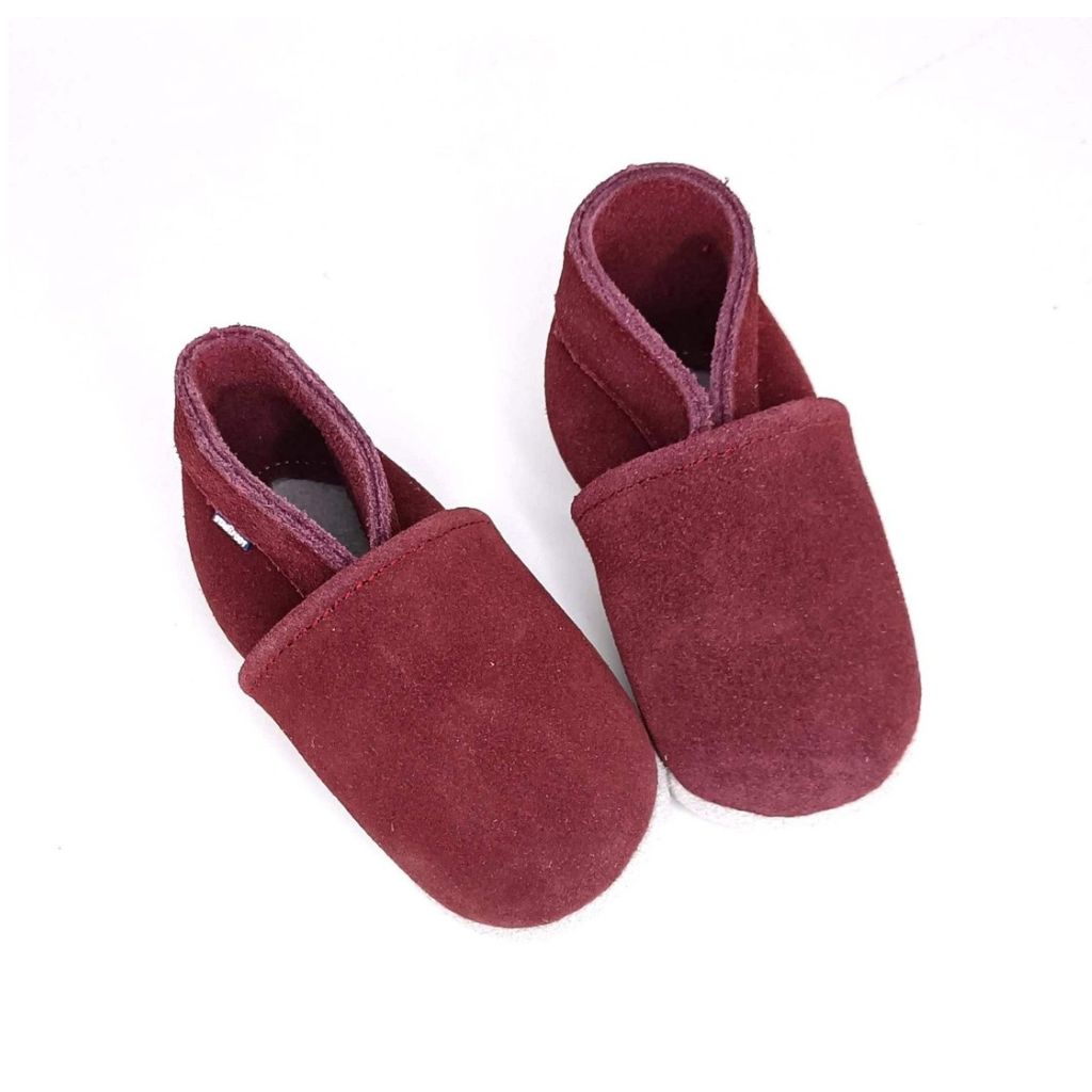 Stabifoot Chaussures Pour Bébé En Cuir Rouge Foncé Bordeaux Unisexes