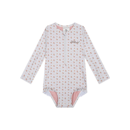 SwimEssentials T-shirt de bain anti-UV Cozy Hearts Blanc Rose