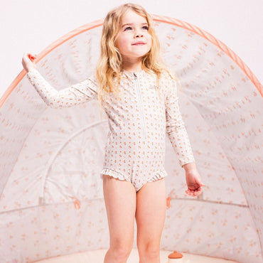 SwimEssentials UV-Zwemshirt Cozy Hearts Wit Roze