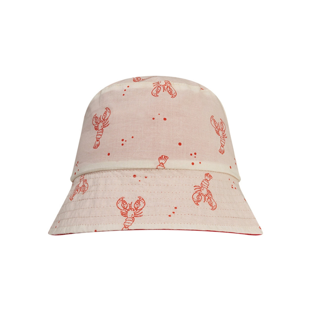 SwimEssentials Chapeau de plage Little Lobster Rouge blanc