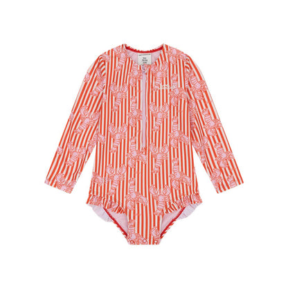 SwimEssentials UV-Zwemshirt Lobster Bay Rood Roze Meisjes