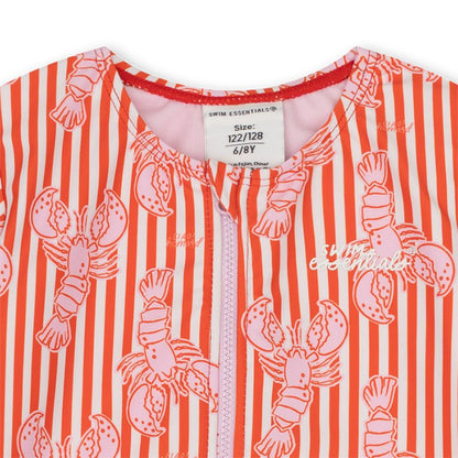 SwimEssentials UV-Zwemshirt Lobster Bay Rood Roze Meisjes