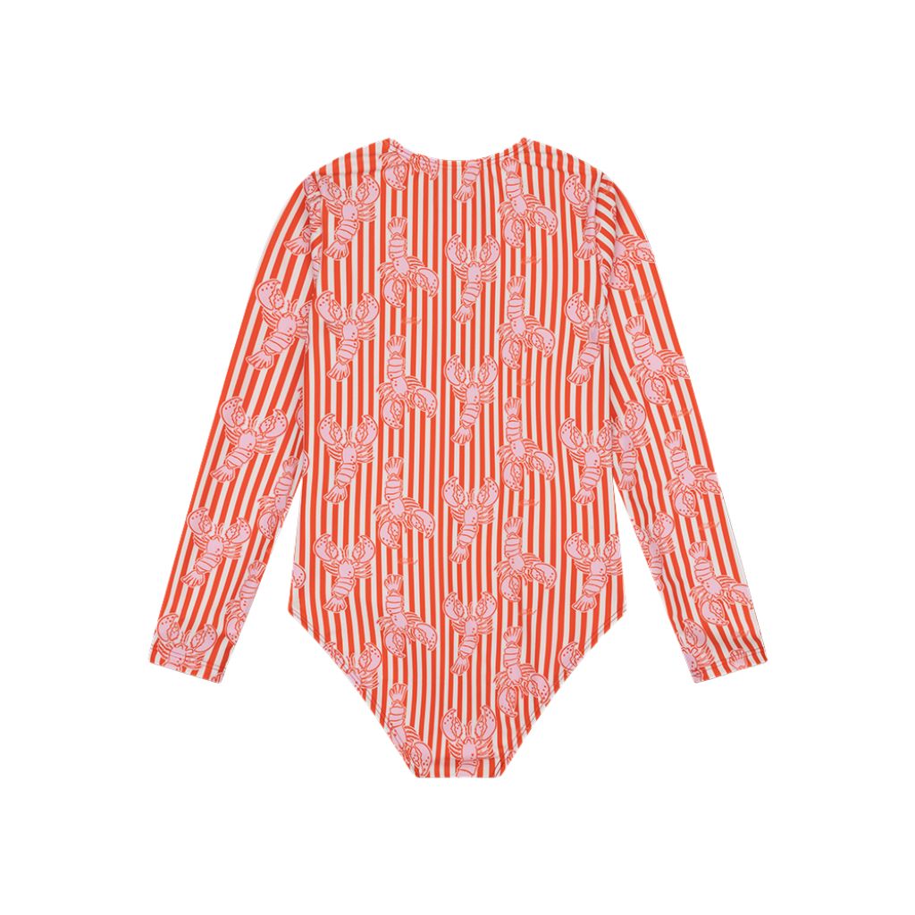 SwimEssentials UV-Zwemshirt Lobster Bay Rood Roze Meisjes