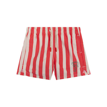 SwimEssentials Short de bain Lobster Stripe Rouge Blanc