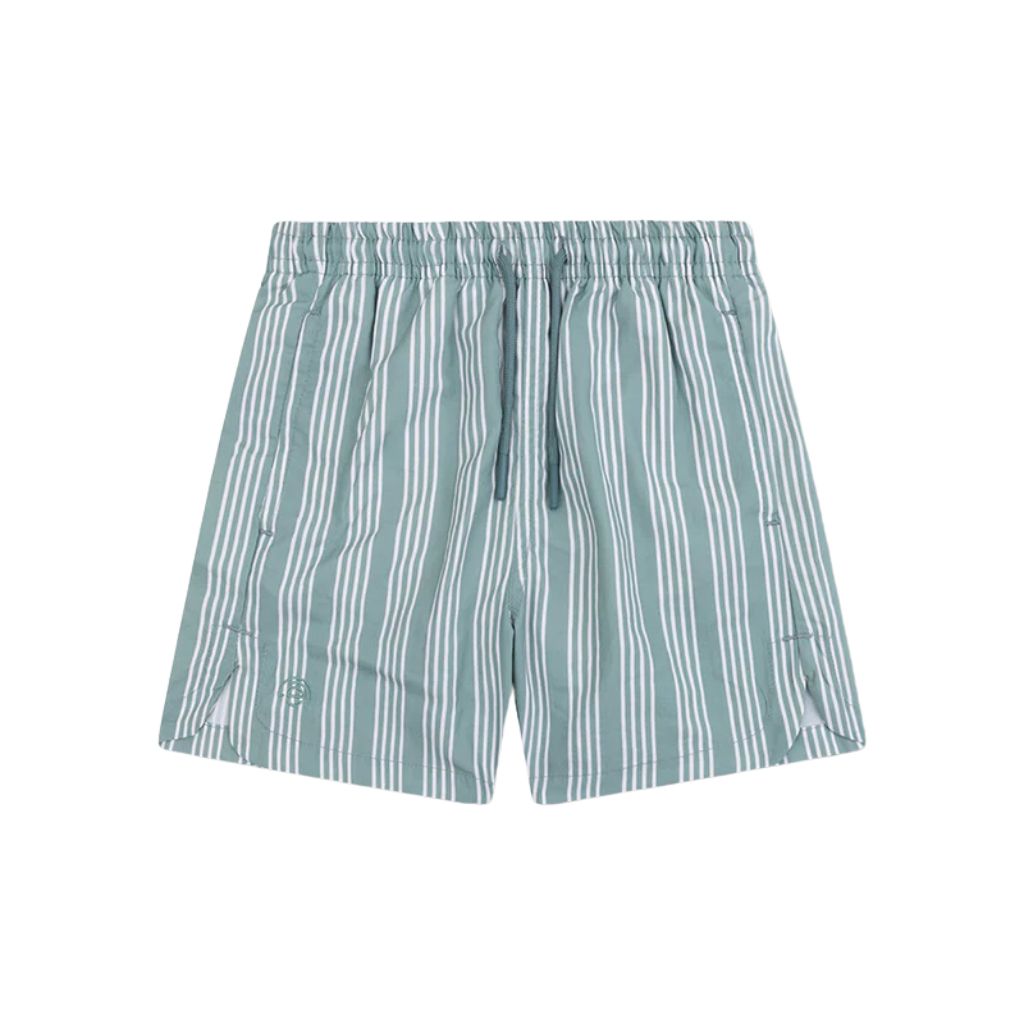 SwimEssentials Short de bain Resort Stripe Vert Blanc