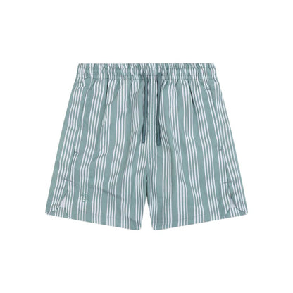 SwimEssentials Short de bain Resort Stripe Vert Blanc