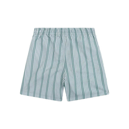 SwimEssentials Short de bain Resort Stripe Vert Blanc