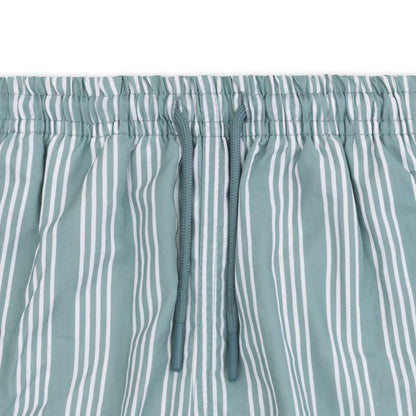 SwimEssentials Short de bain Resort Stripe Vert Blanc