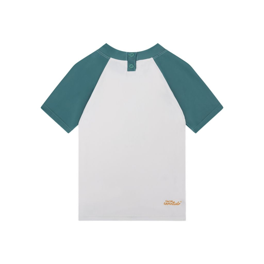 SwimEssentials Surfer T-shirt Korte Mouwen Groen Wit