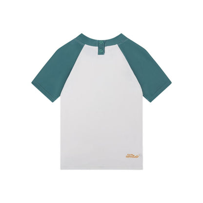 SwimEssentials Surfer T-shirt Korte Mouwen Groen Wit