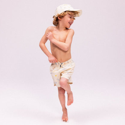 SwimEssentials Short de bain Surfer Blanc