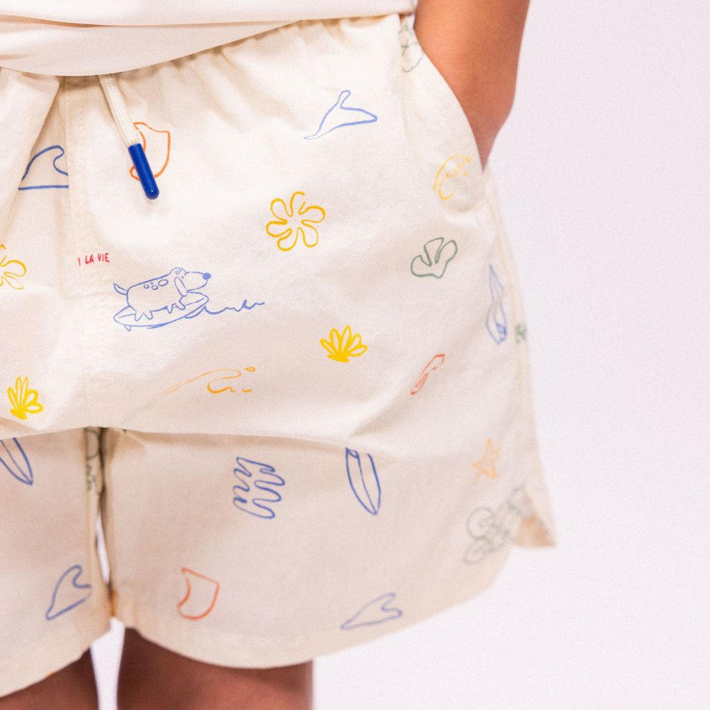 SwimEssentials Short de bain Surfer Blanc