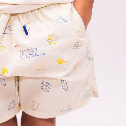 SwimEssentials Short de bain Surfer Blanc