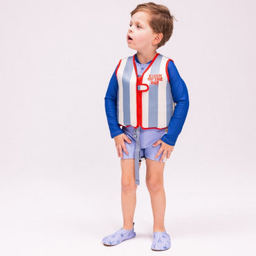 SwimEssentials Gilet de sauvetage Catch Of The Day Rouge Bleu