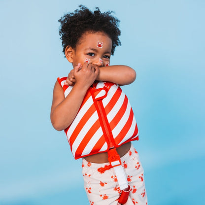 SwimEssentials Zwemvest Crabby Rood Wit