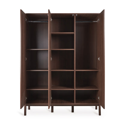 Quax Chambre de bebe 3 pièces (lit L 14 x Lg 7 cm - commode avec rallonge - armoire 3 portes) Ashi Chestnut