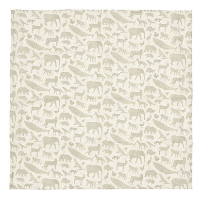 Jollein Essuie tetra Animals Olive Green - 3 pièces