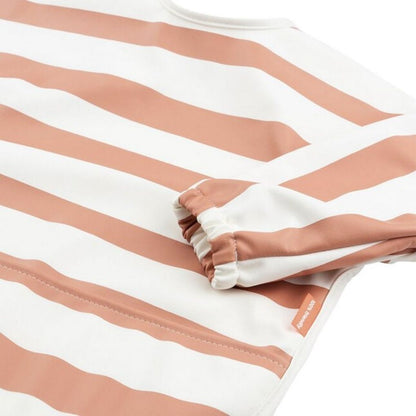 Done by Deer Bavoir à manches Stripes Papaya