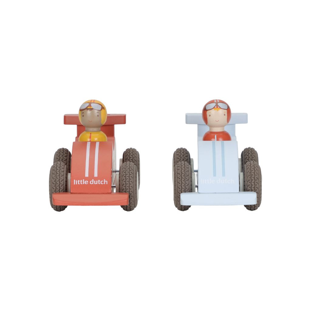 Little Dutch Voitures de course à friction en bois