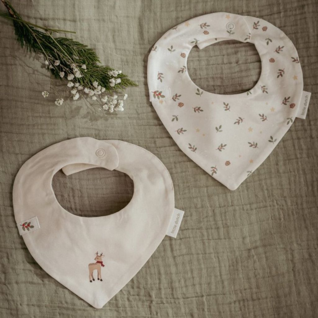 Little Dutch Bavoir bandana Little Christmas - 2 pièces